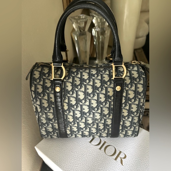 2003 Galliano x Dior Trottier Mini Boston Bag w Dior Lock - Picture 1 of 16